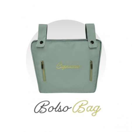 Coche de muñecas plegable con sombrilla y bolso capriccio 60cm