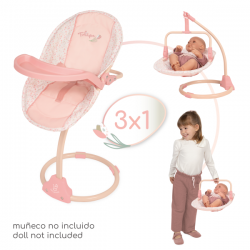 Trona columpio de muñecas 3x1 60cm
