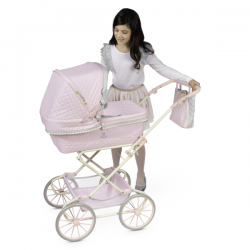 Coche muñecas "reborn" plegable con sombrilla 90cm