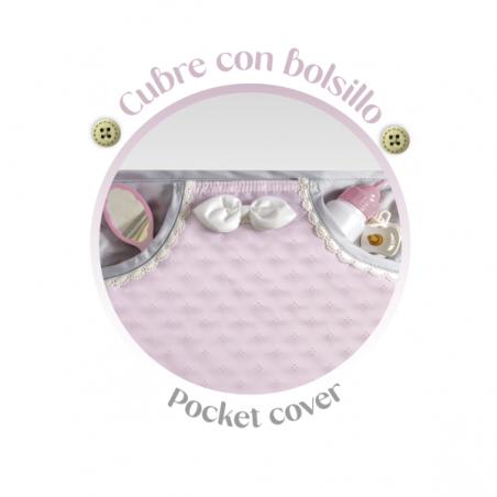Coche muñecas "reborn" plegable con sombrilla 90cm
