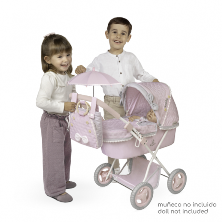 Coche de muñecas plegable con sombrilla sophie 60cm