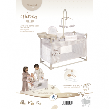 Mi primer armario cambiador de muñecas verona 38cm