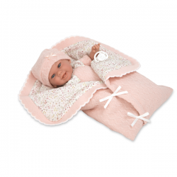 Elegance babyto rosa con manta 35 cm