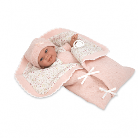 Elegance babyto rosa con manta 35 cm