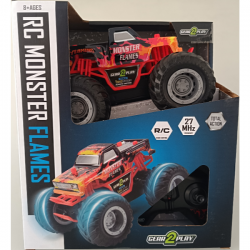 Rc monster flames rojo