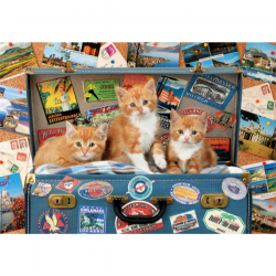 Puzzle 200 piezas gatitos viajeros