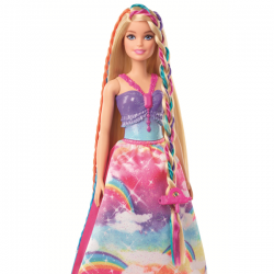 Barbie dreamtopia princesa trenzas de colores