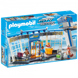 Playmobil torre de control y aeropuerto