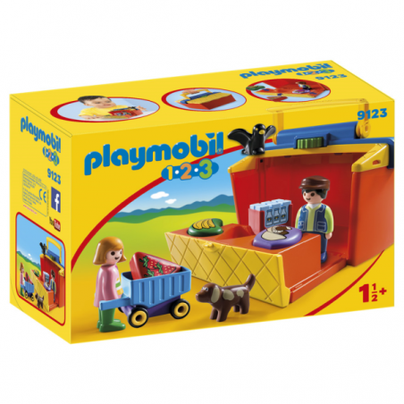 Playmobil 1.2.3 mercado maletin. Siempre hay que revisar bien el etiquetado y comprobar que los jugu