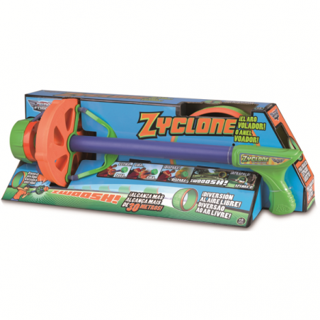 Zyclone es ideal para jugar y divertirse al aire libre. El aro es tan ligero que cuando lo lanzas pu