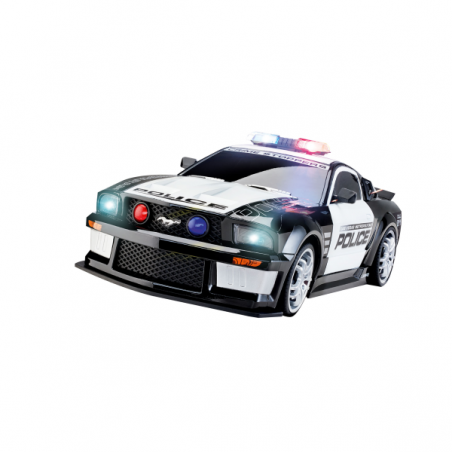 Rc car ford mustang us police 1:12 bateria y cargador con luz y sonido