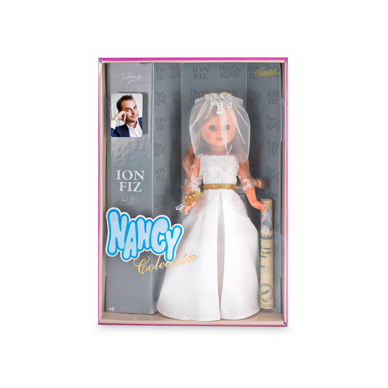 Muñeca de Coleccion con Vestido de novia alta costura diseñado por Ion Fiz para su 15º aniversario e