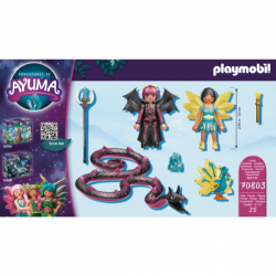 Playmobil mundo magico crystal fairy y bat fayri con animales del alma