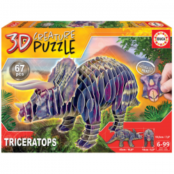 TRICERATOPS 3D CREATURE PUZZLE