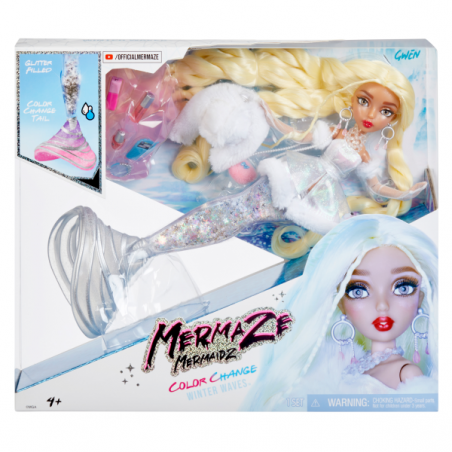 Muñeca sirena mermaze mermaidz winter theme doll - gwen