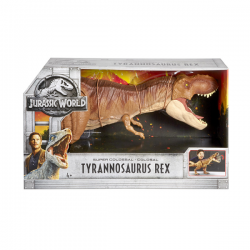 El emblemático T-Rex de la saga vuelve a Jurassic World. Este enorme T-Rex de 90 cm posee distintas