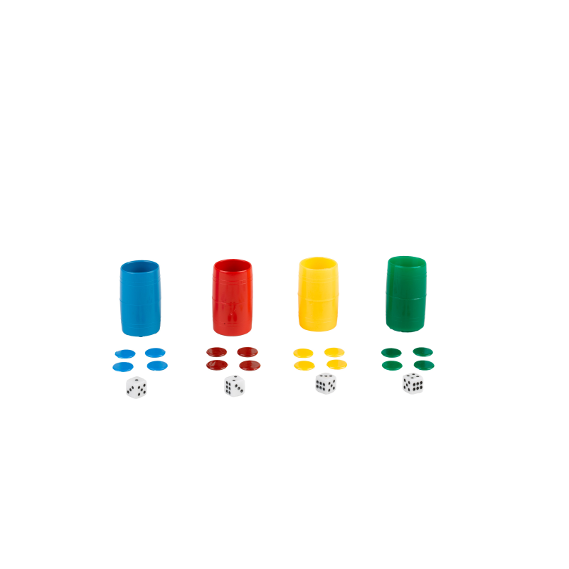 Caja plástico
.
Set completo de 4 cubiletes de plástico. Azul, Rojo, Verde y Amarillo. En caja de pl