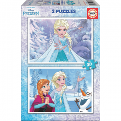 Puzzle 2x20 piezas frozen
