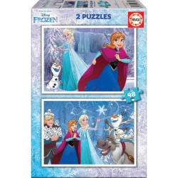 Puzzle 2x48 piezas frozen
