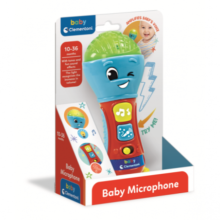 Clementoni-juguete bebé baby micrófono