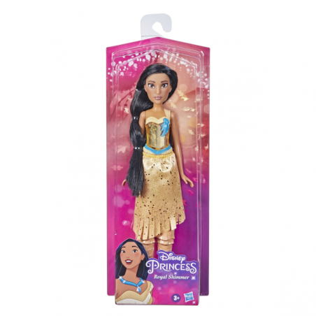 Disney princess muñeca brillo real surtido c (vaiana. pocahontas, merida, mulan, jasmin)