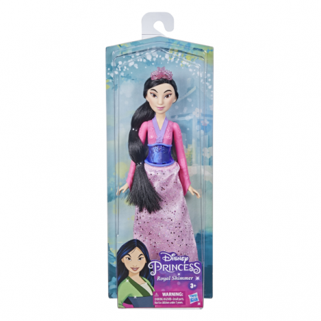 Disney princess muñeca brillo real surtido c (vaiana. pocahontas, merida, mulan, jasmin)