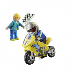 Chicos con moto de carreras playmobil special plus
