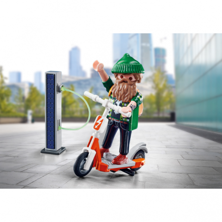 Hipster con e-scooter playmobil special plus
