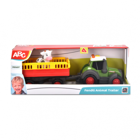 Abc - tractor fendt trailer animales 30 cm