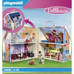 Playmobil - casa de muñecas maletín (70985)