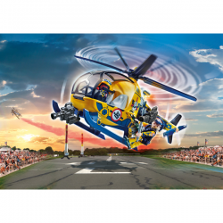 Air stuntshow helicoptero rodaje de pelicula