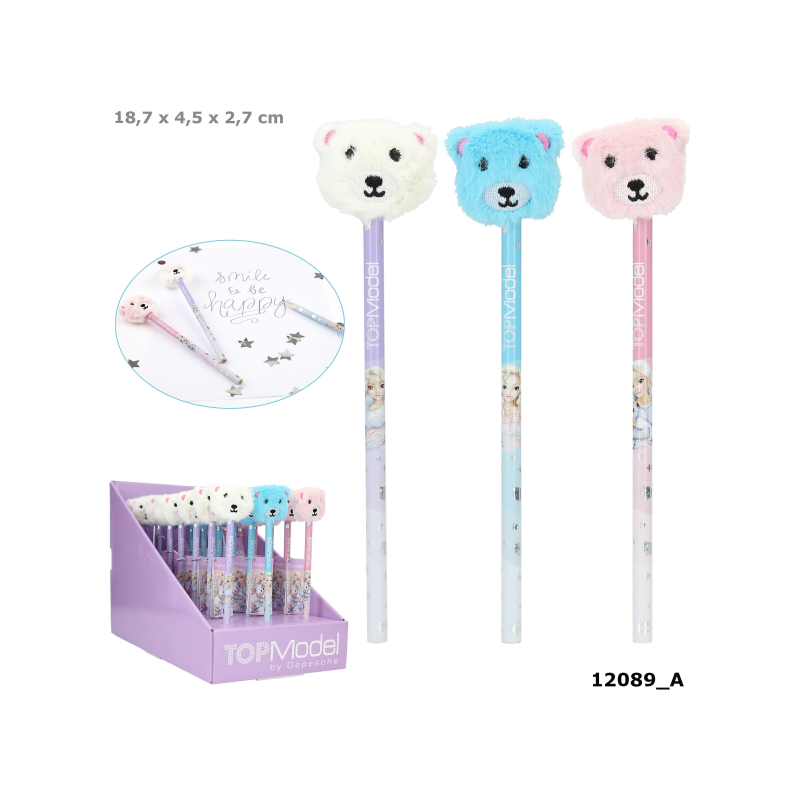 TOP MODEL LAPIZ CON FIGURA OSO POLAR ICEWORLD