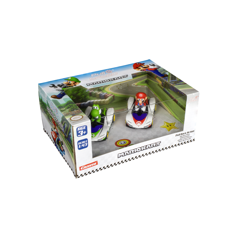 COCHES MARIO KART PULL AND SPEED - P-WING TWINPACK MARIO + YOSHI
