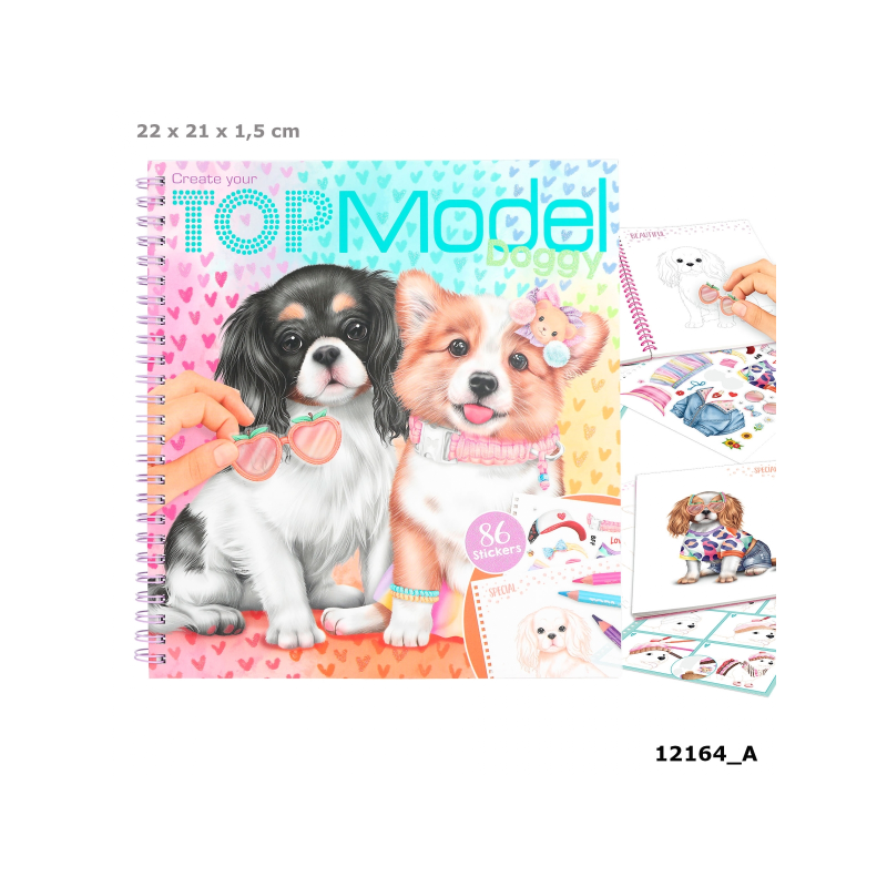 CREATE YOUR TOP MODEL DOGGY COLOURING BOOK