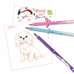 Create your top model doggy colouring book