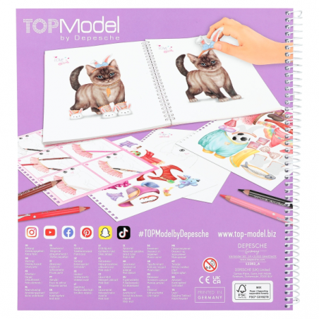 Crea tu libro de colorear kitty top model