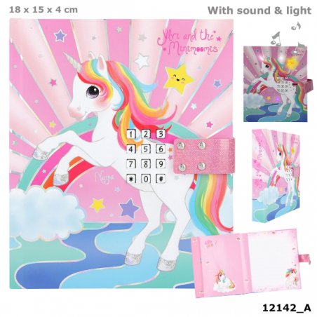 YLVI DIARIO CON CODIGO SECRETO MUSICA Y LUZ LED