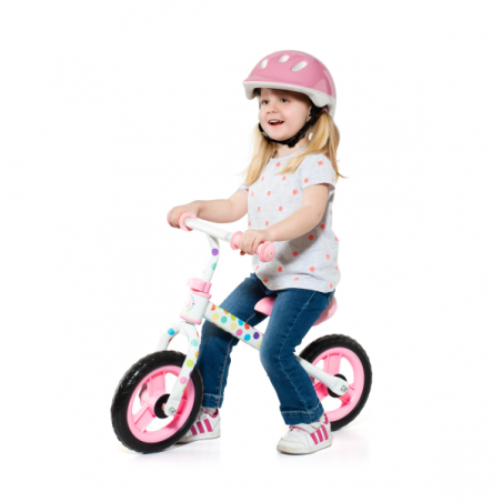 Bici sin pedales rosa (sin casco)