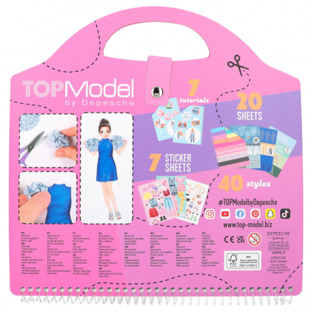 Top model cuaderno collage dress me up