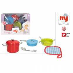 SET COCINA METAL 8PCS MY HOME SURTIDO