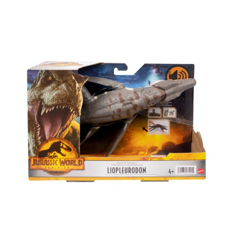 Jurassic world 3 liopluerodon ruge y golpea