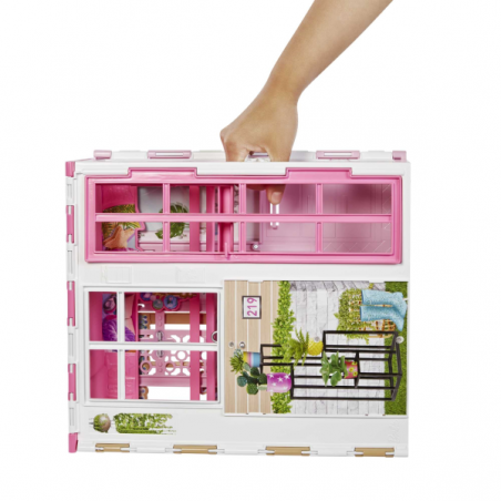 Barbie casa 2 pisos con muñeca